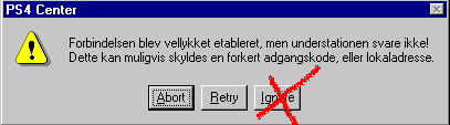 DL1 manglende forbindelse