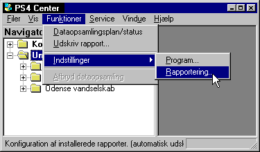 Rapport indstilling